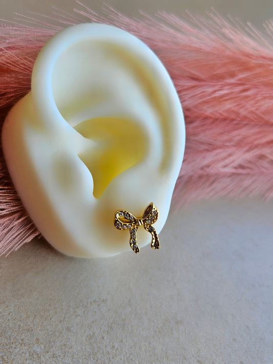 Orecchini Lobetto Fiocco Sparkling