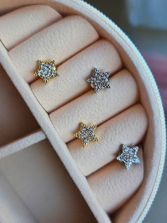 Orecchini Lobetto Stella Strass