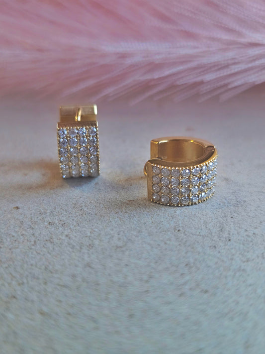 Orecchini Hoop Fascia Sparkling