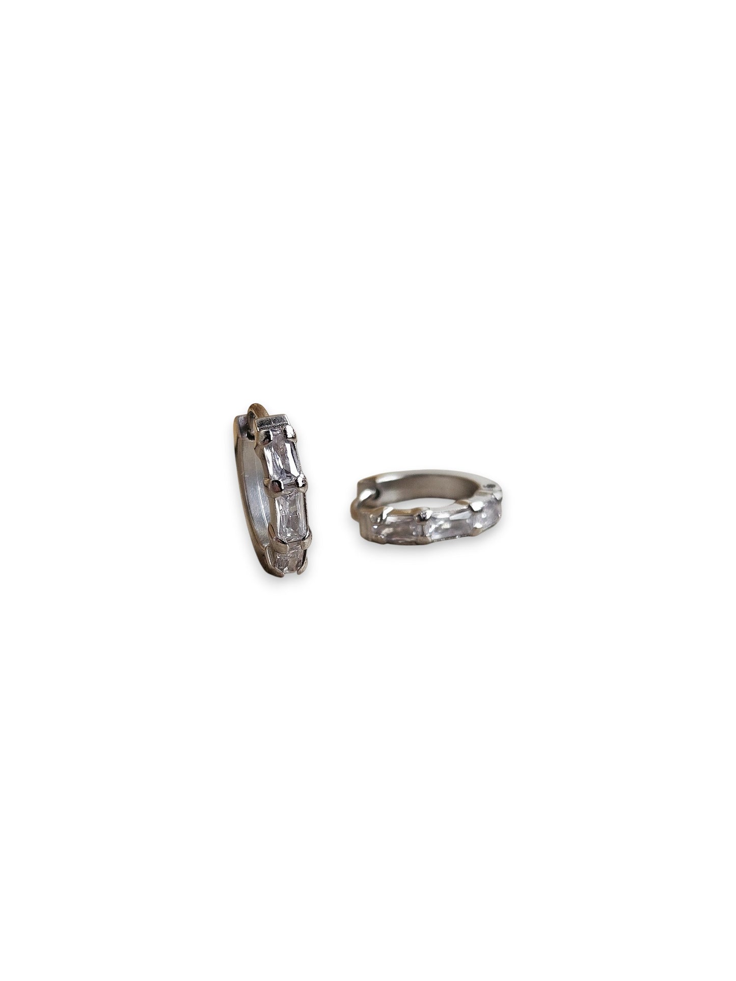 Orecchini Hoop Mini Multi Baguette
