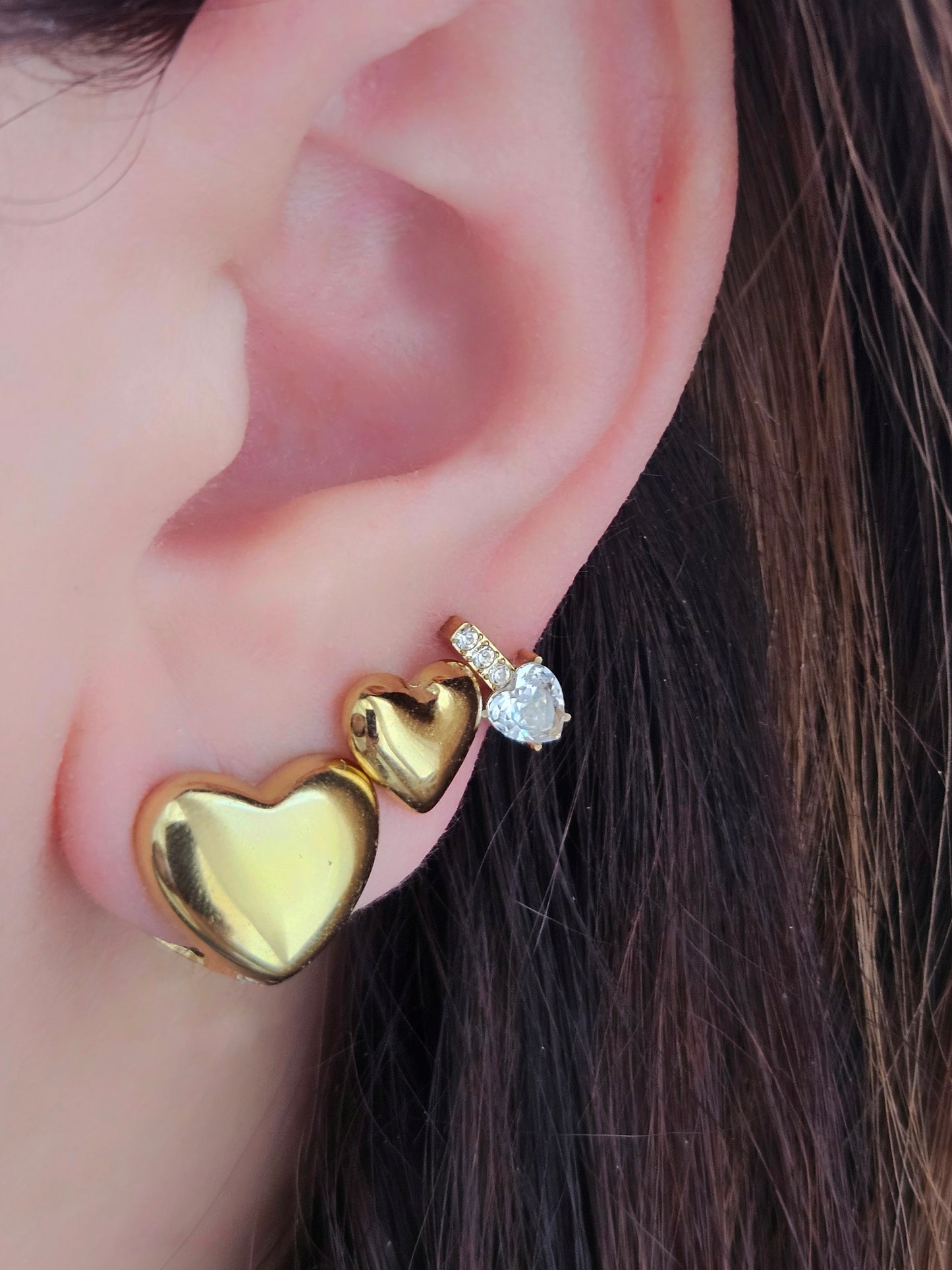 Orecchini Cuore Bottone