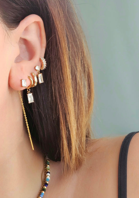 Orecchino Hoop Baguette 2.0