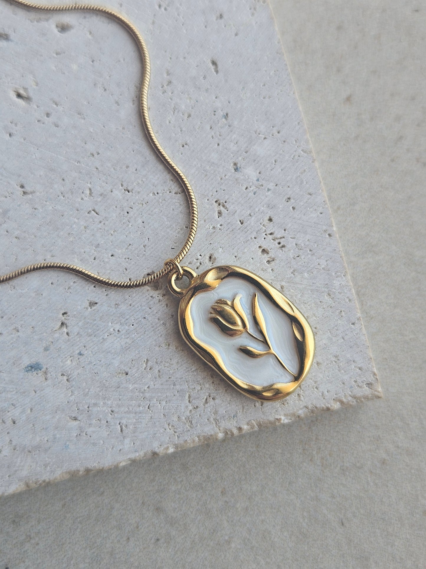 Ciondolo Placchetta Tulipano