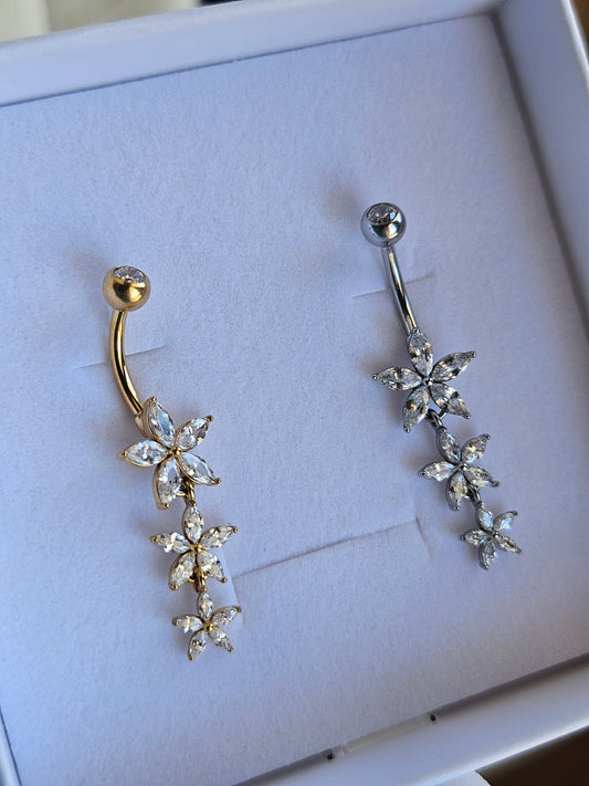 Piercing Ombelico Cascata Floreale