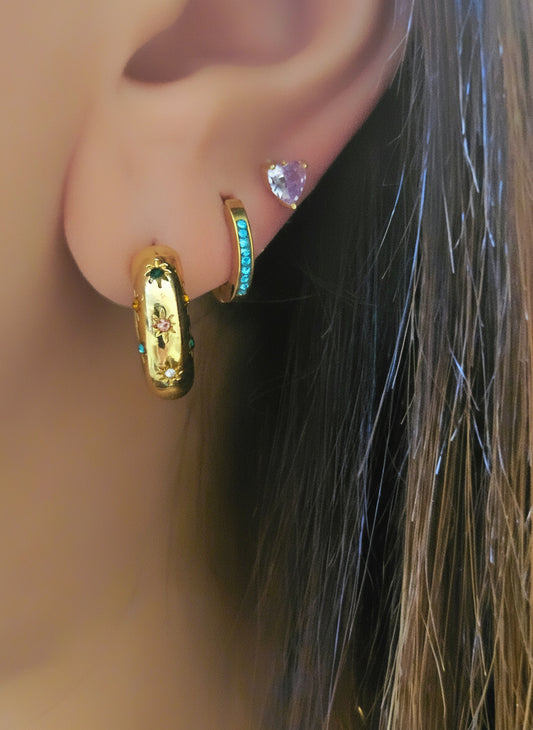 Orecchini Hoop Milky Way Aurora