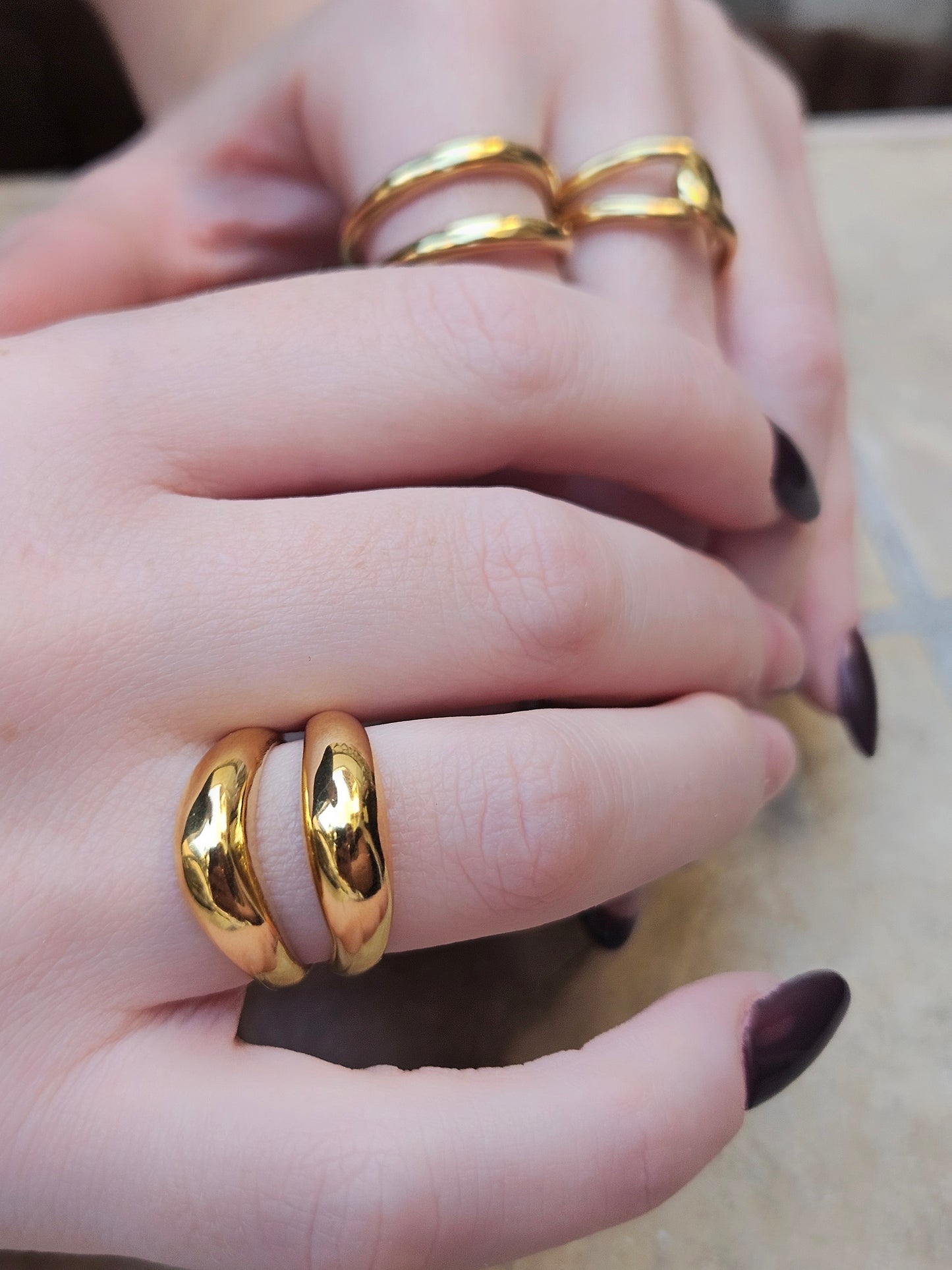 Anello Doppia Fascia Bold