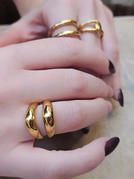 Anello Doppia Fascia Bold
