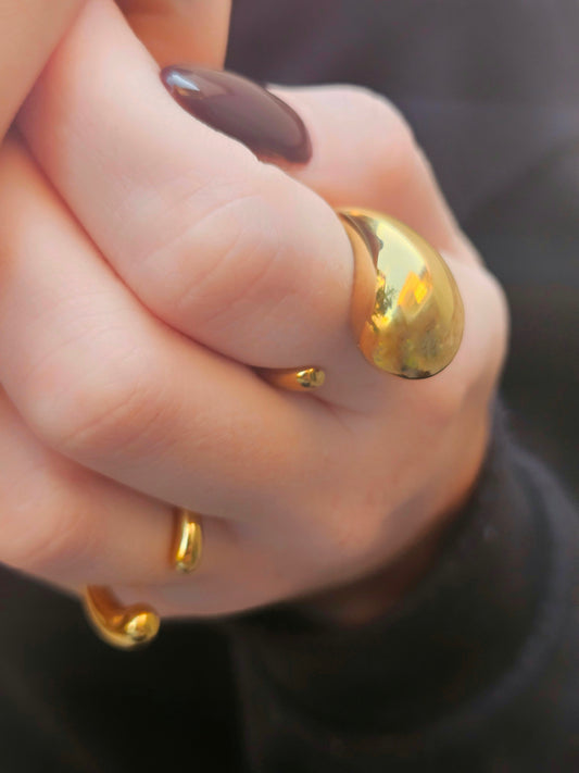 Anello Goccia Aperto Bold
