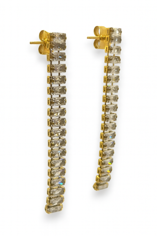 Orecchini Pendenti Baguette