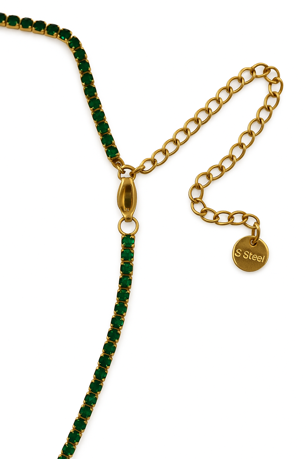 Collana Tennis Small Verde