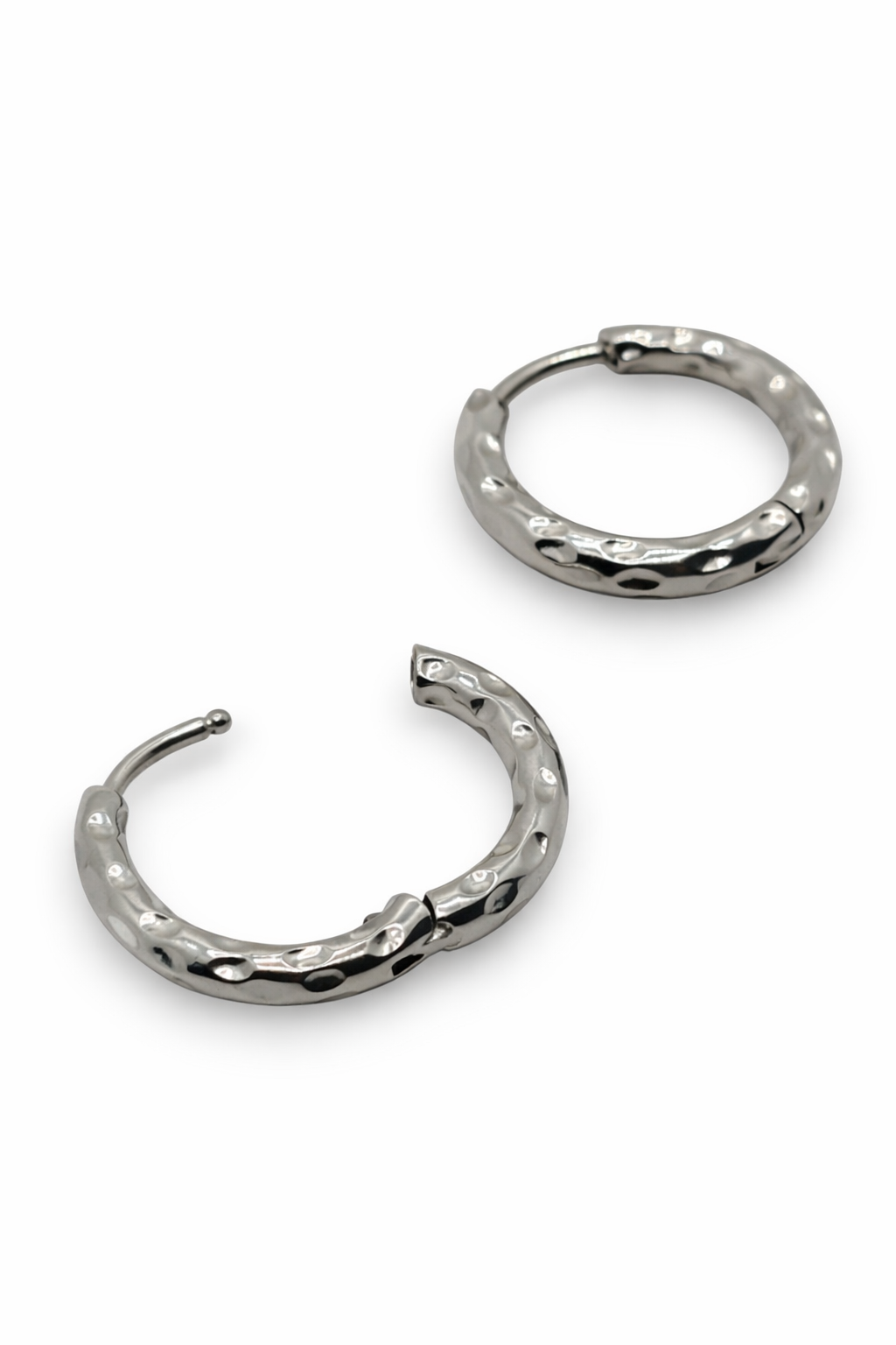 Orecchini Hoop Martellati