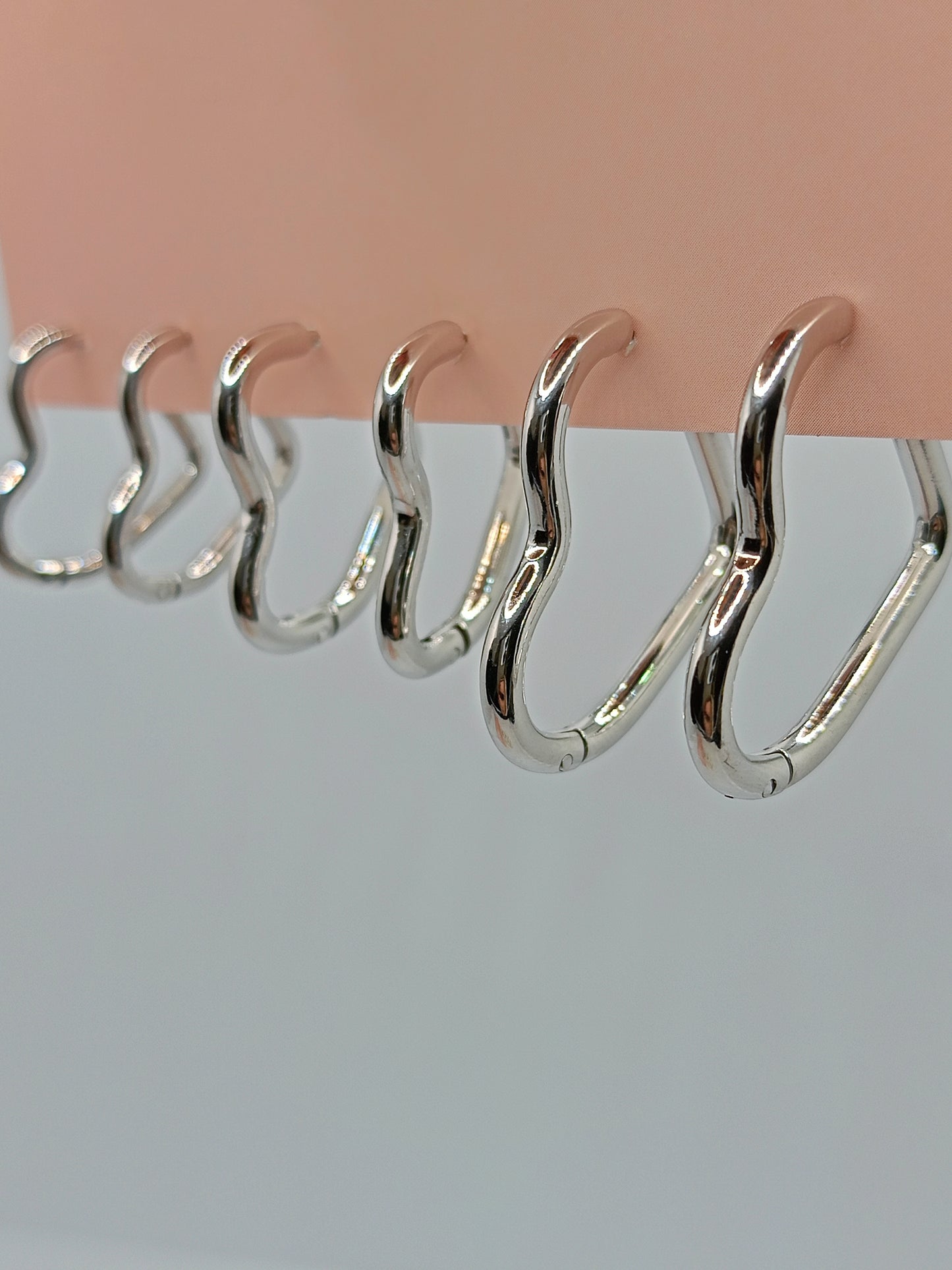 Set Orecchini Hoop Cuore 3 Paia