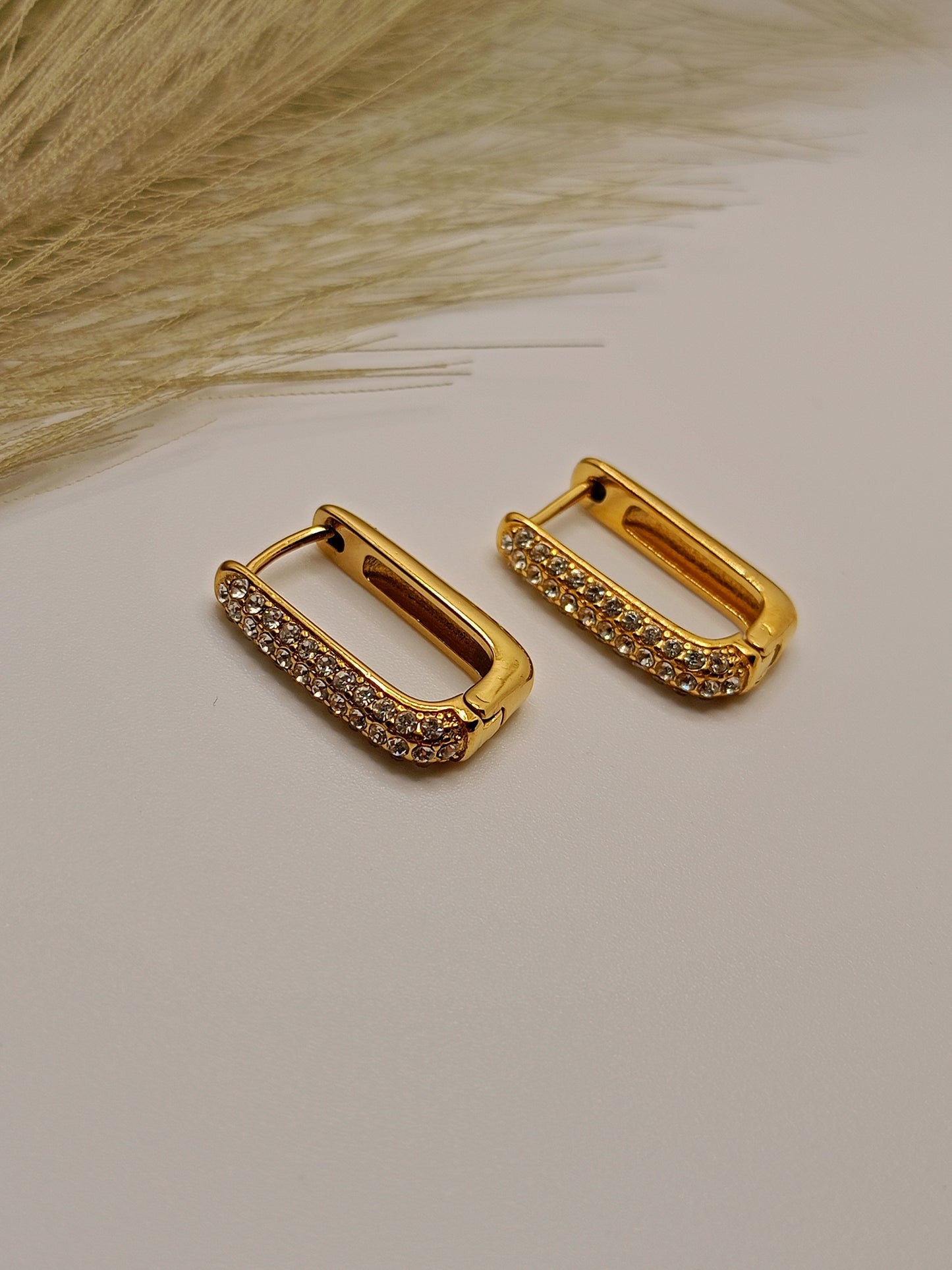 Orecchini Grace Rettangolari Pavè