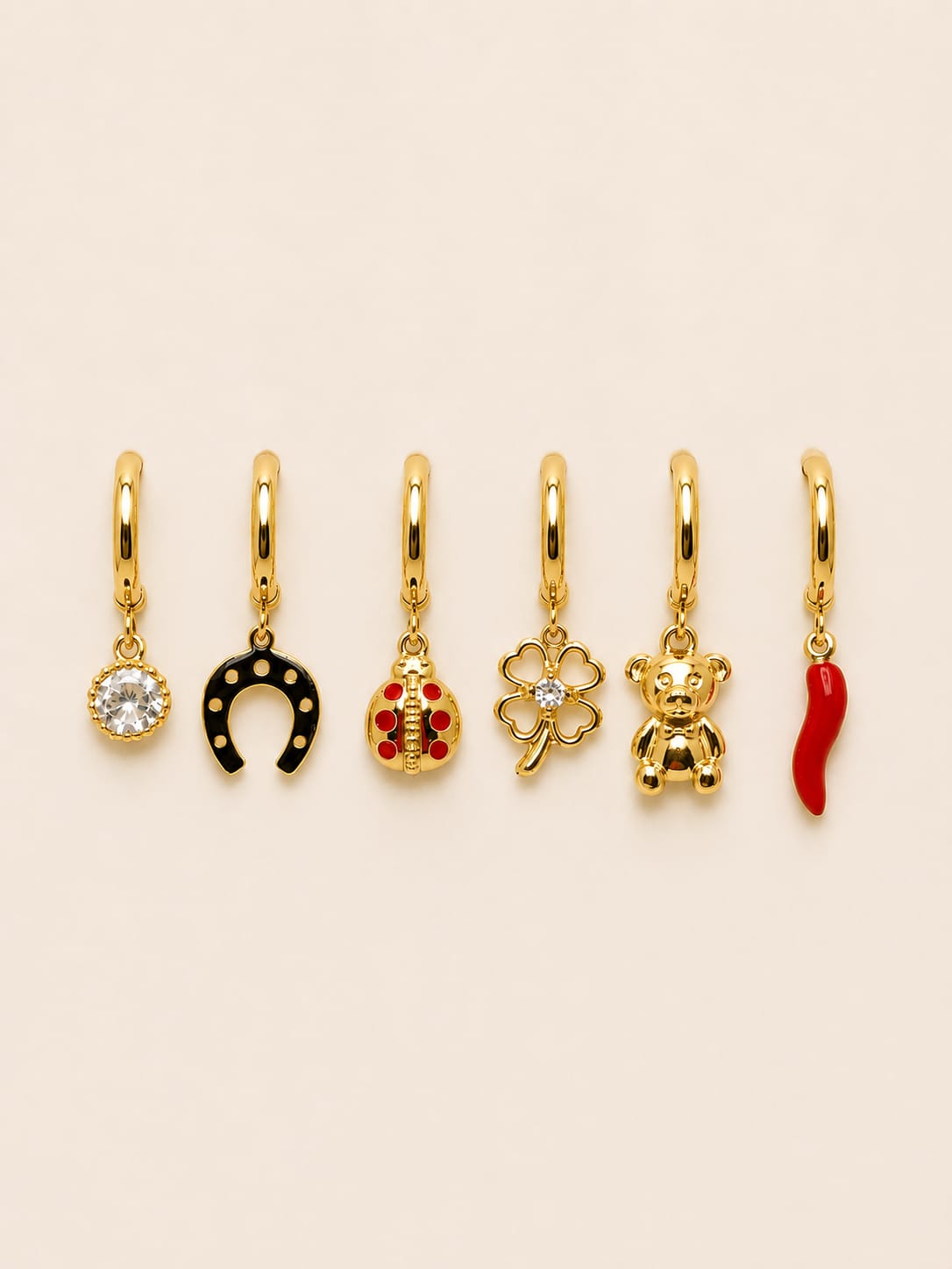 Set Orecchini Hoop Lucky Me Charms