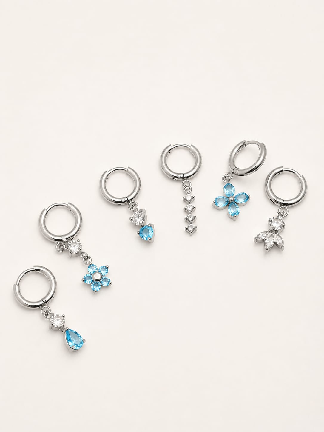 Set Orecchini Hoop Bloomy Charms