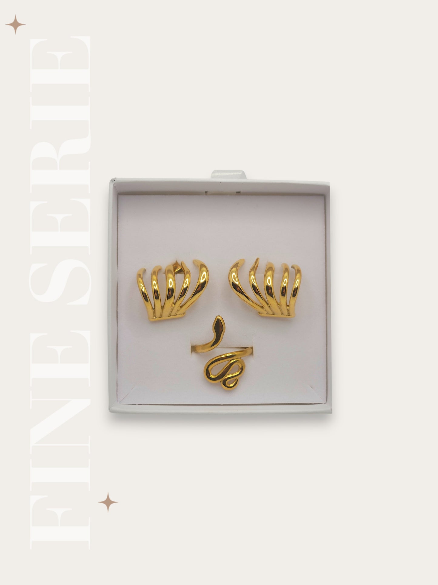 Set Orecchini e Anello Serpente