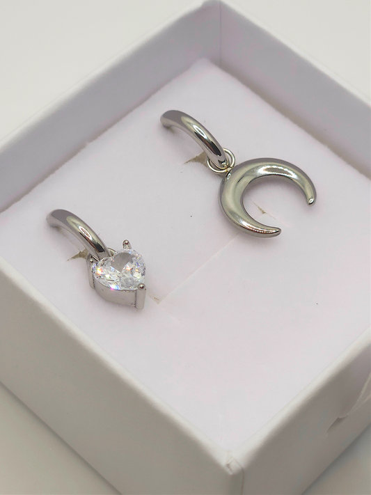 Set Hoop Cuore e Luna