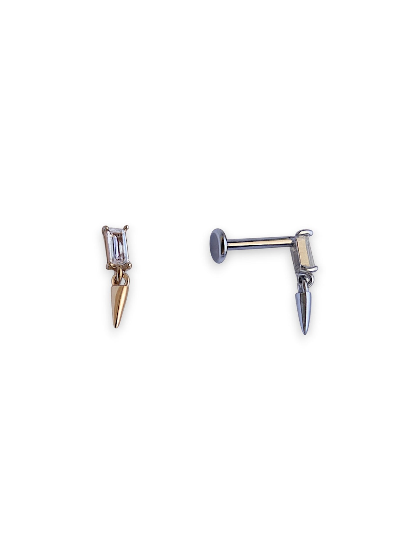 Piercing Mini Baguette Con Pendente