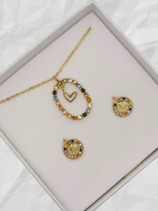 Set Collana e Orecchini Lobetto Love