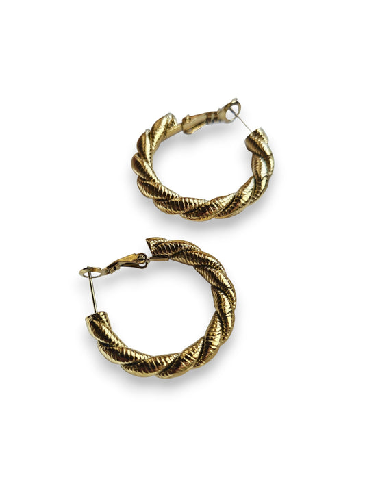 Orecchini Hoop Intrecciati