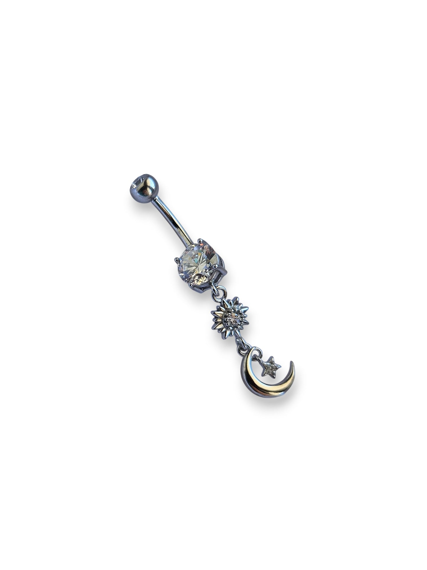 Piercing Ombelico Luna e Stelle