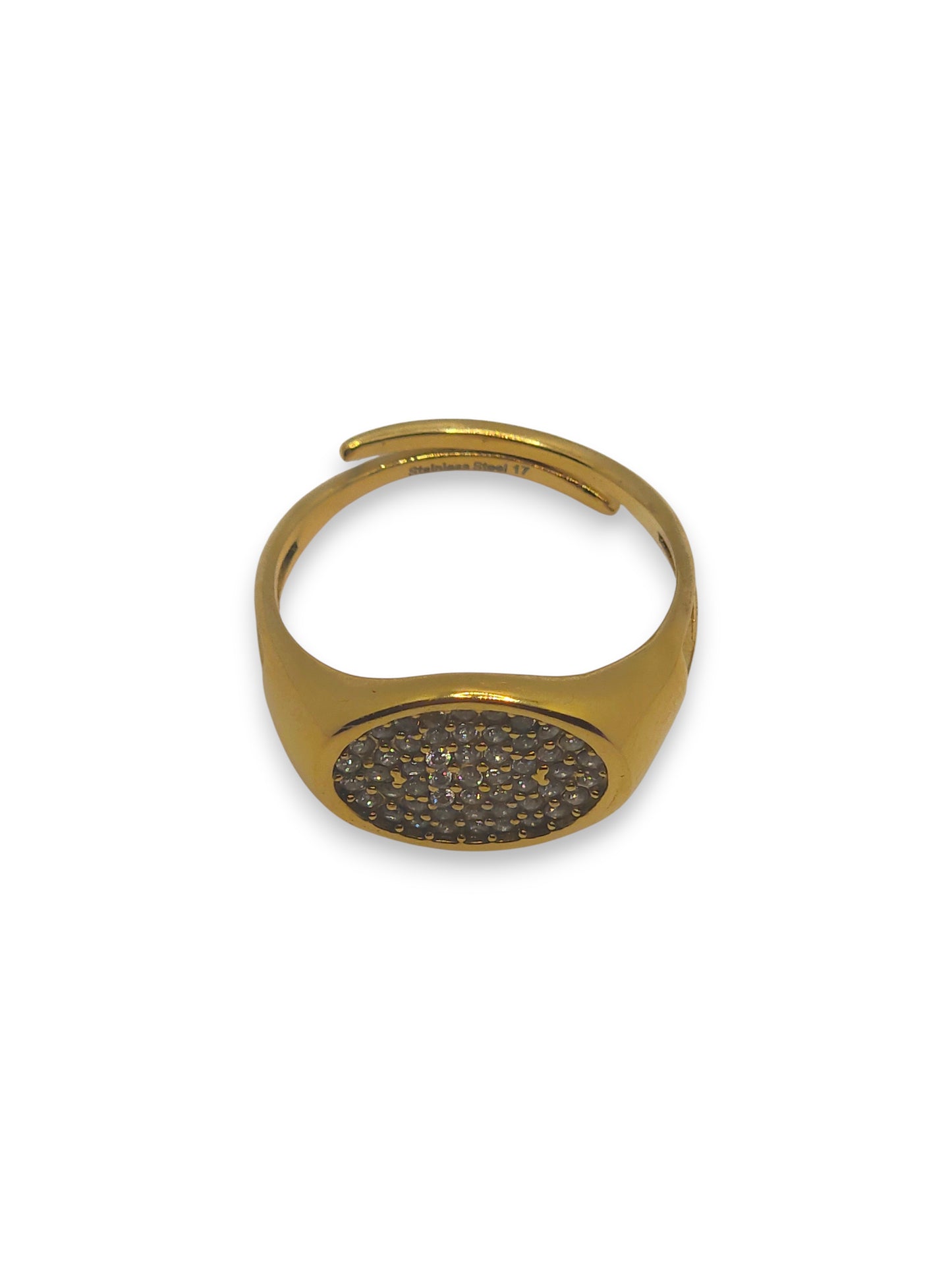 Anello Chevalier Oval Pavè