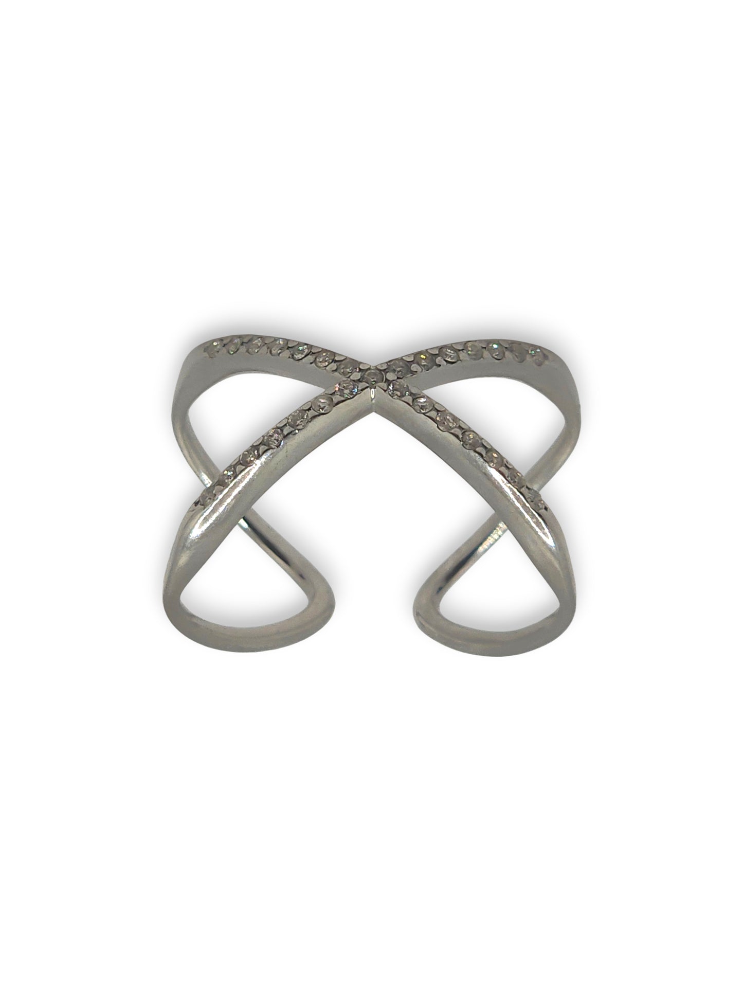 Anello Incrocio Zirconi