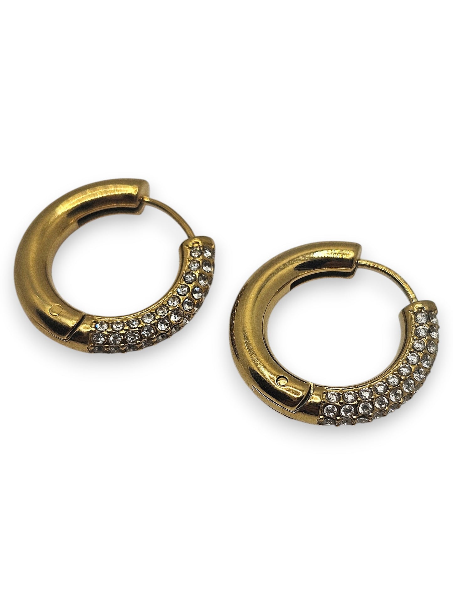 Orecchini Hoop Middle Pavè