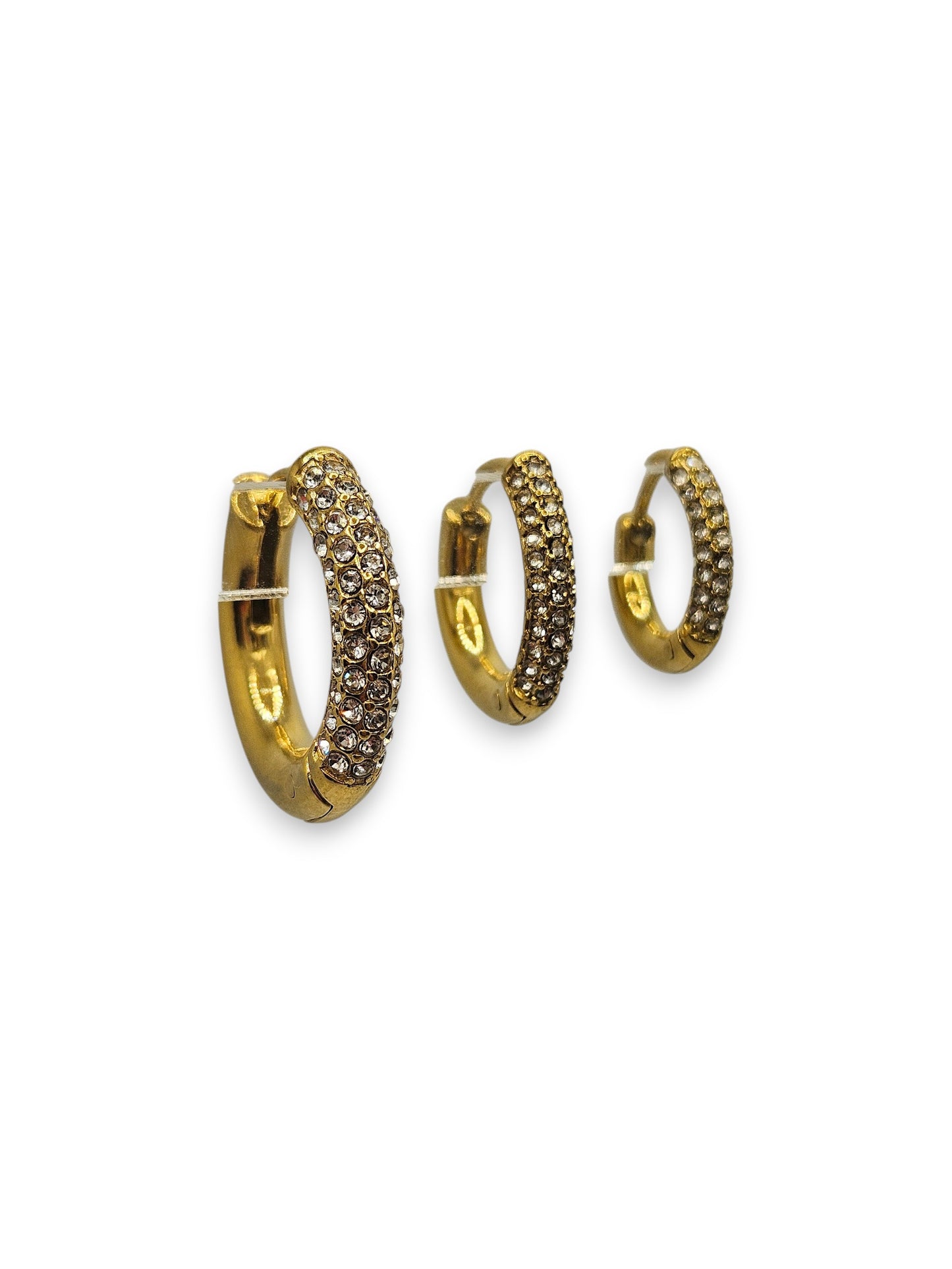 Orecchini Hoop Middle Pavè