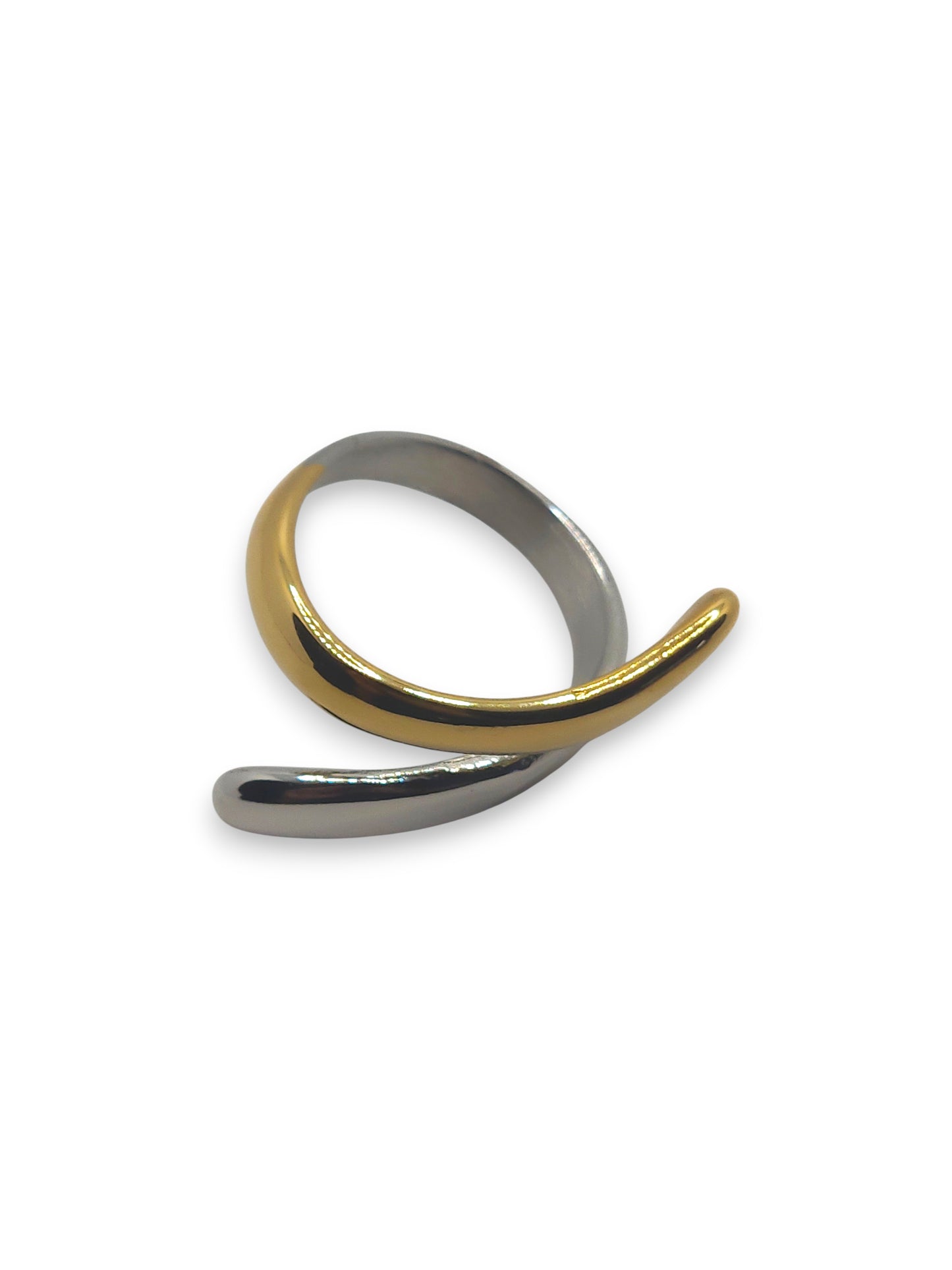 Anello Abbraccio Slim Bicolor
