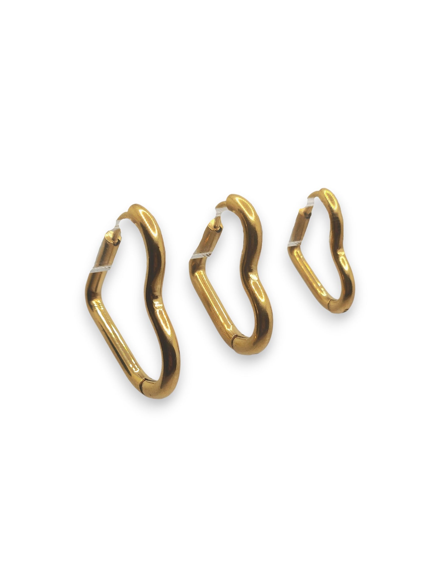 Set Orecchini Hoop Cuore 3 Paia