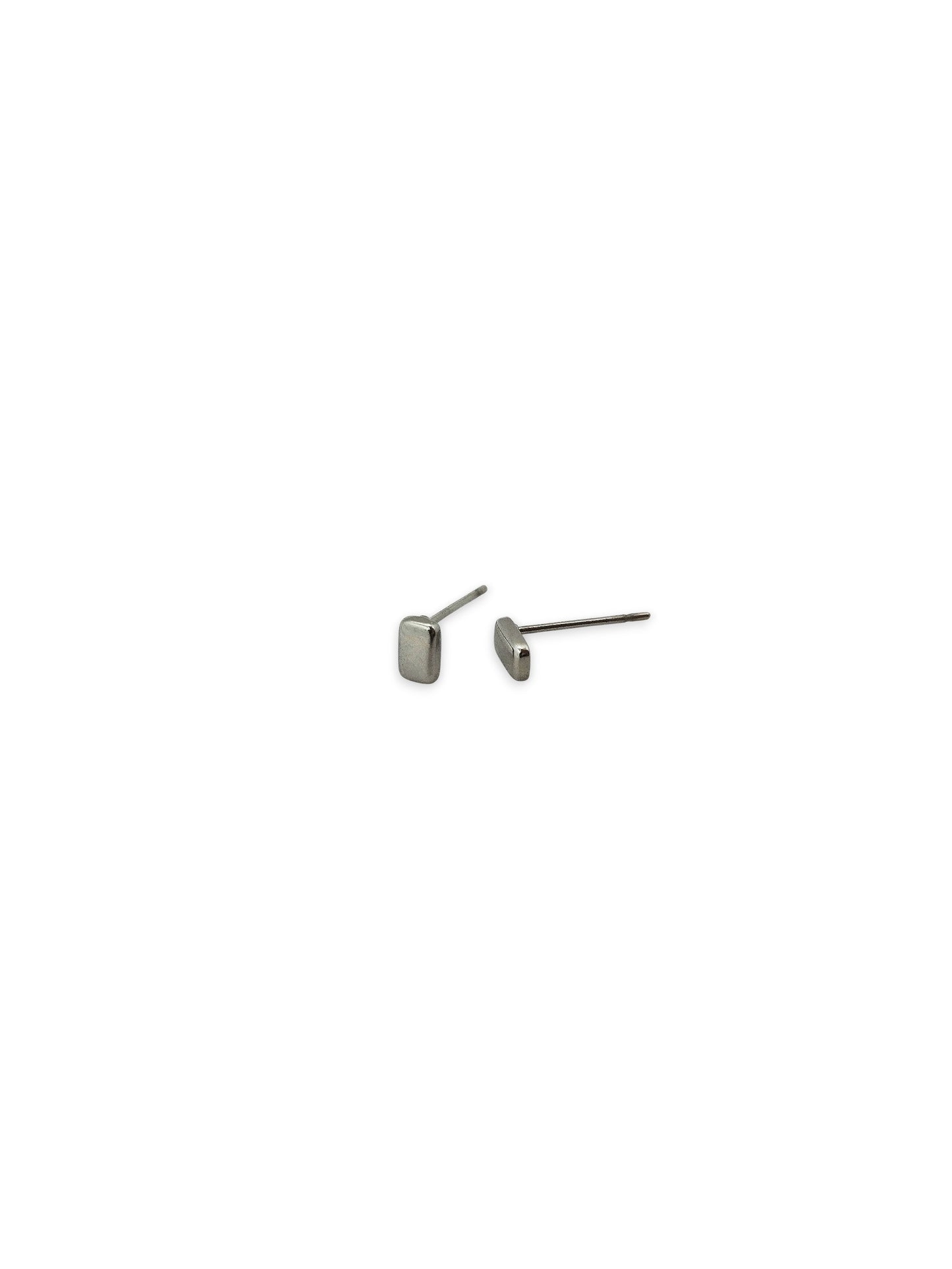 Orecchini Lobetto Mini Baguette Placca
