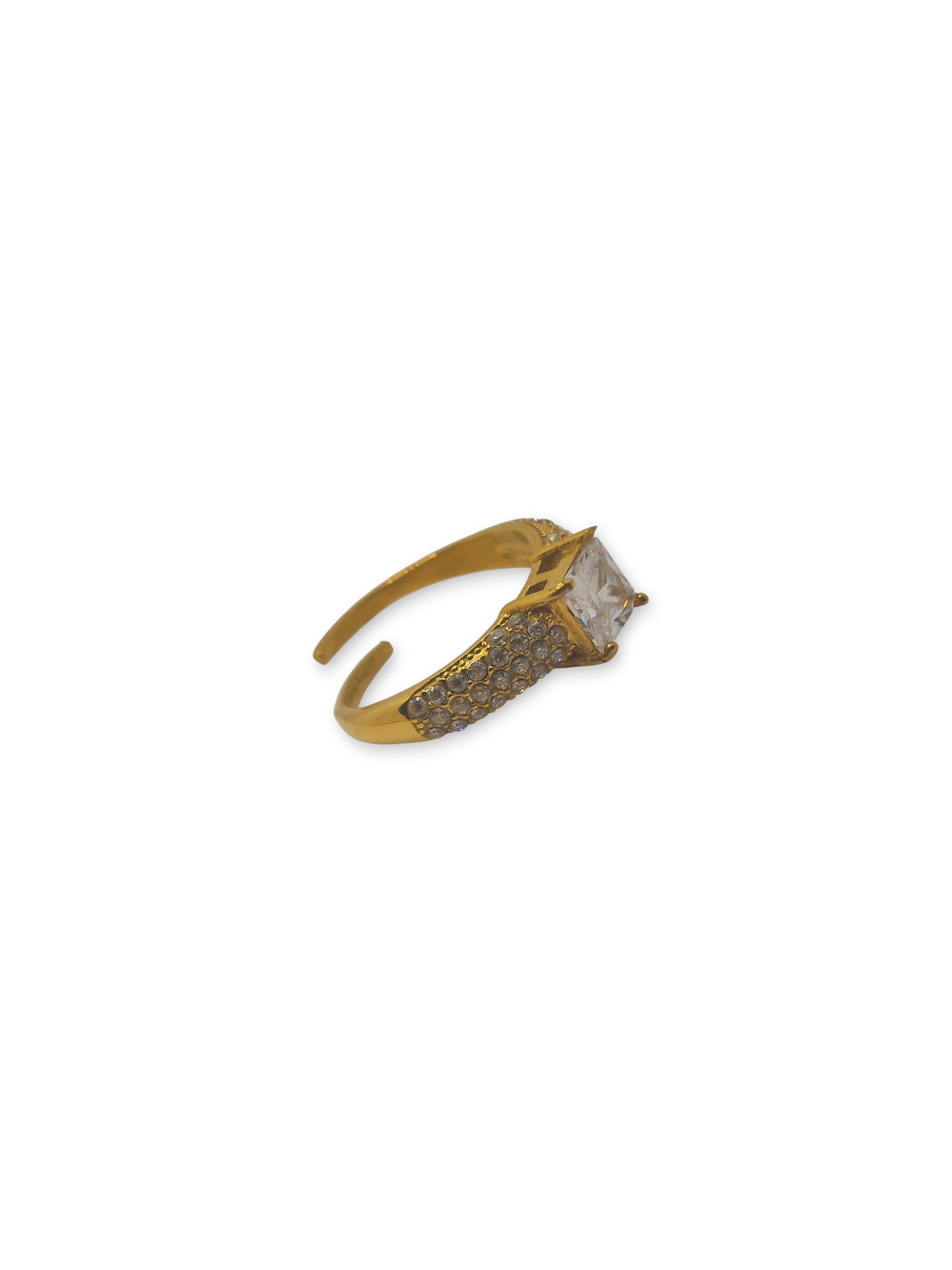 Anello Solitario Pavè