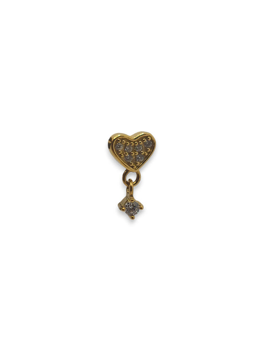 Piercing Cuore Con Pendente Punto Luce