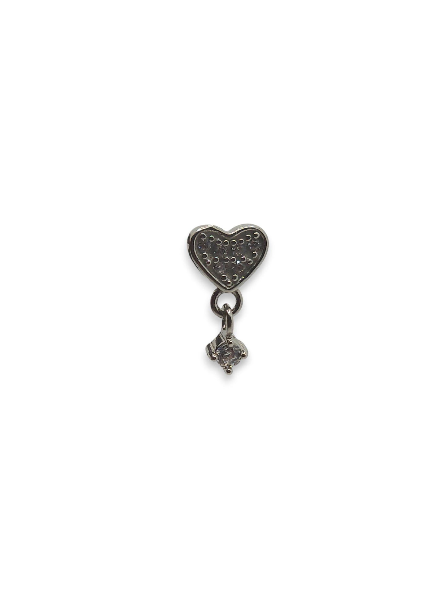 Piercing Cuore Con Pendente Punto Luce
