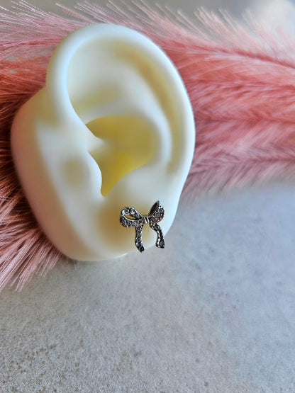 Orecchini Lobetto Fiocco Sparkling