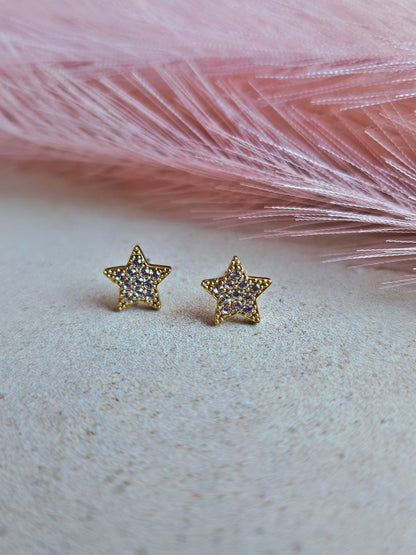 Orecchini Lobetto Stella Strass