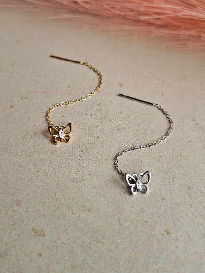 Orecchino Saliscendi Farfalla Aperta