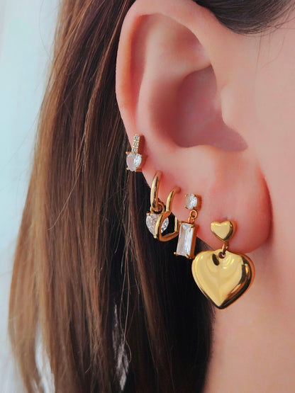 Orecchini Cuore Hoop Lobo