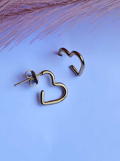 Orecchini Cuore Hoop Lobo