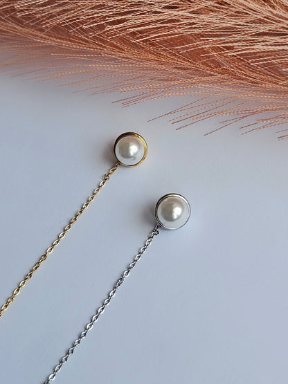 Orecchino Saliscendi Perla Grande