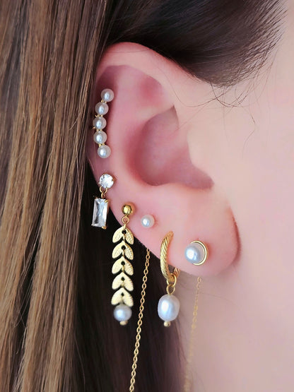 Orecchino Saliscendi Perla Grande