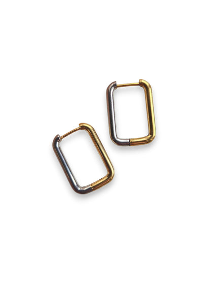 Orecchini bicolor Rettangolo
