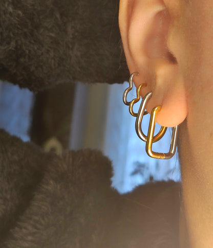 Orecchini bicolor Oval