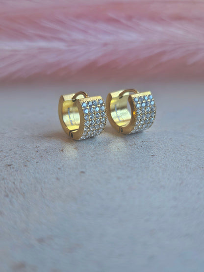 Orecchini Hoop Fascia Sparkling