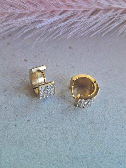 Orecchini Hoop Fascia Sparkling