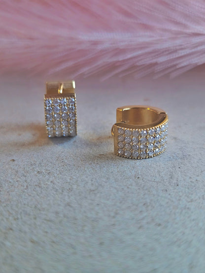 Orecchini Hoop Fascia Sparkling