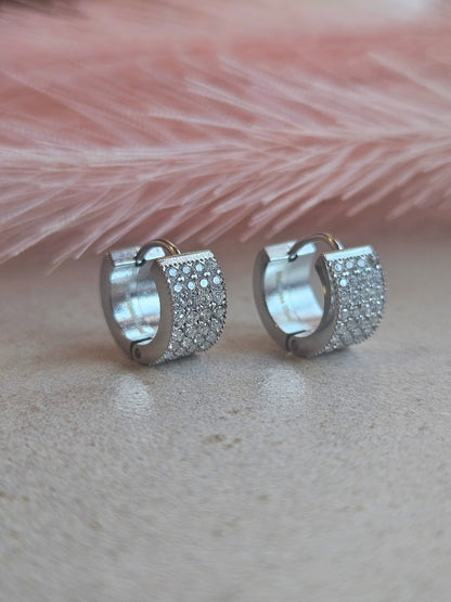 Orecchini Hoop Fascia Sparkling