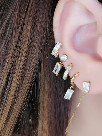 Orecchino Hoop Baguette 2.0