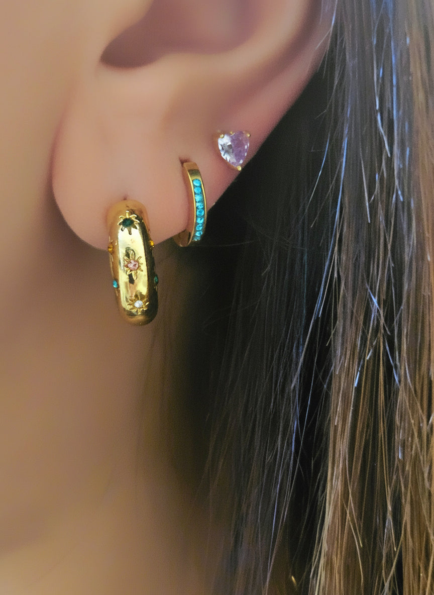 Orecchini Hoop Milky Way Aurora